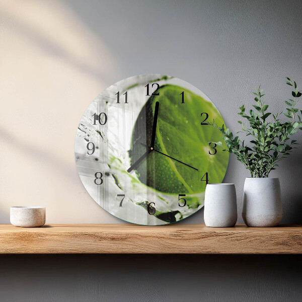 Round wall clock Calcium carbonate