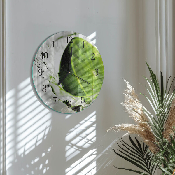 Round wall clock Calcium carbonate
