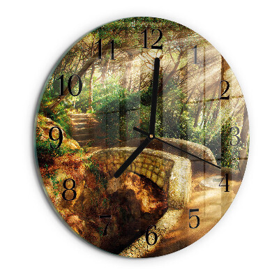 Round wall clock Forest Bridge