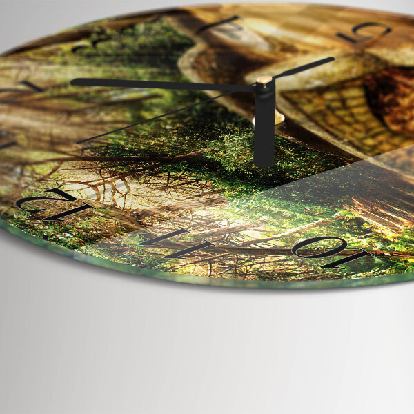 Round wall clock Forest Bridge