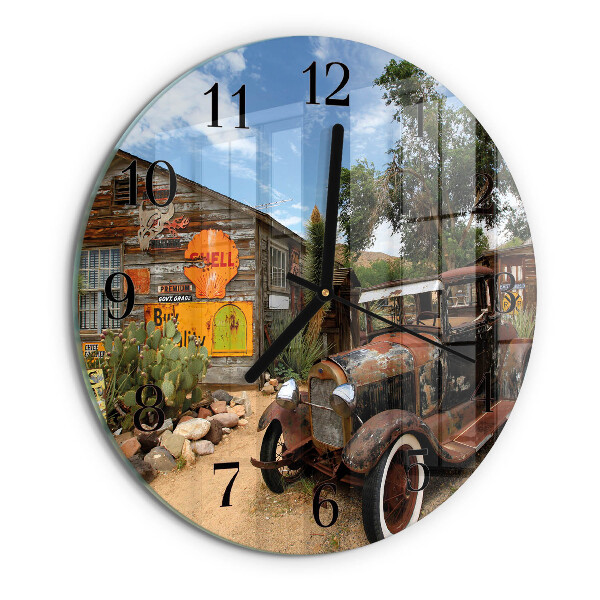 Round wall clock Old Car