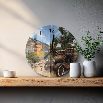 Round wall clock Old Car