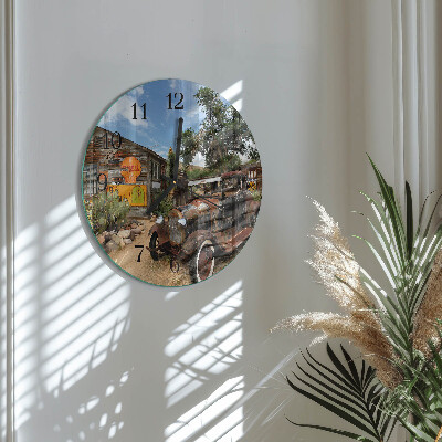 Round wall clock Old Car