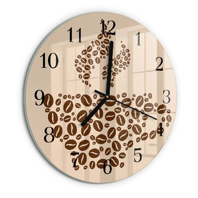 Round wall clock Coffee