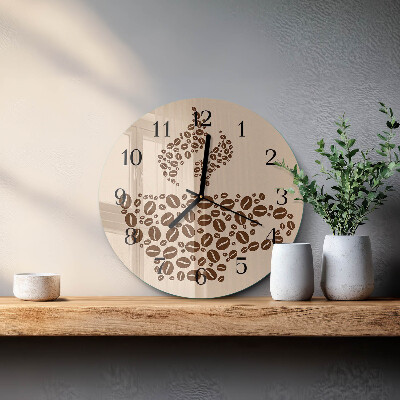 Round wall clock Coffee