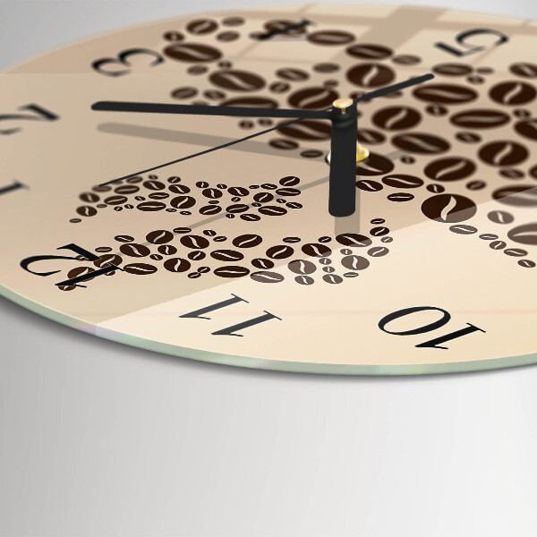 Round wall clock Coffee