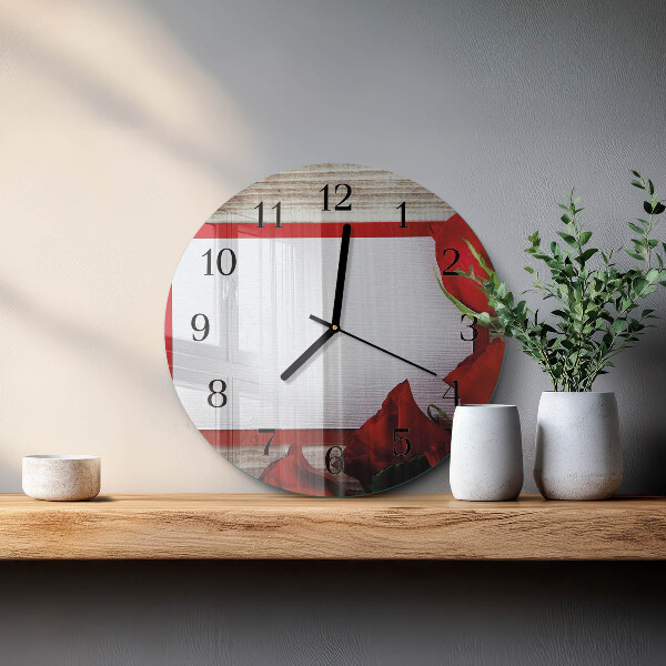 Round wall clock Roses