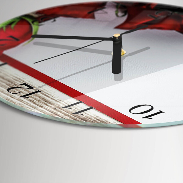 Round wall clock Roses