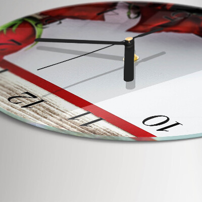 Round wall clock Roses