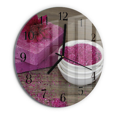 Round wall clock Flower