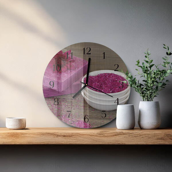 Round wall clock Flower