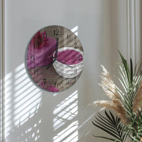 Round wall clock Flower