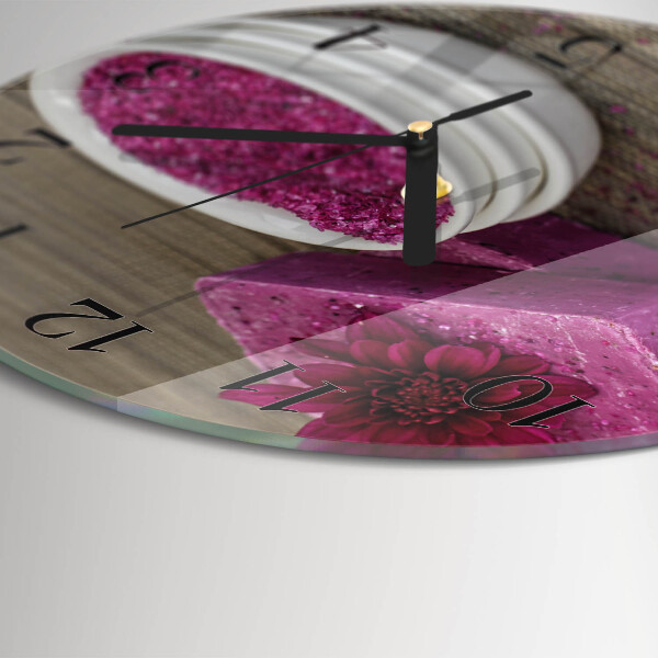 Round wall clock Flower