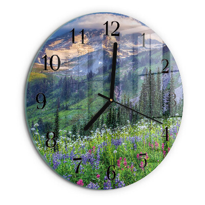 Round wall clock Meadow Mountain
