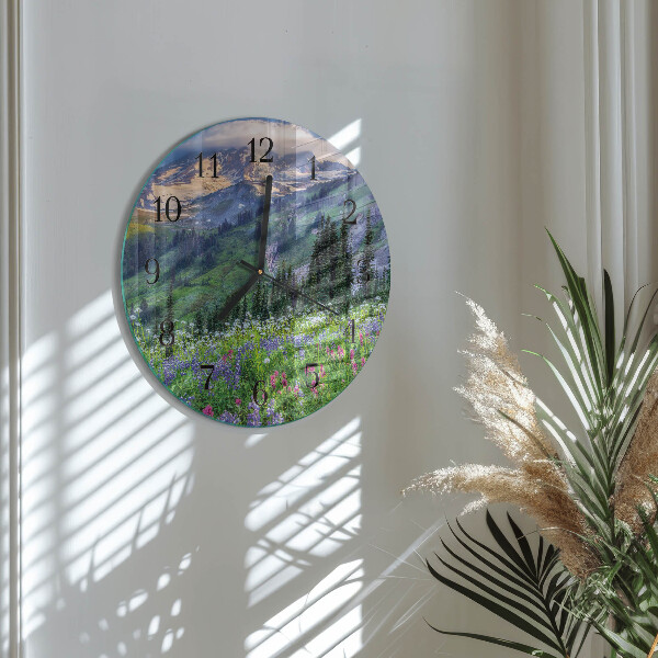 Round wall clock Meadow Mountain