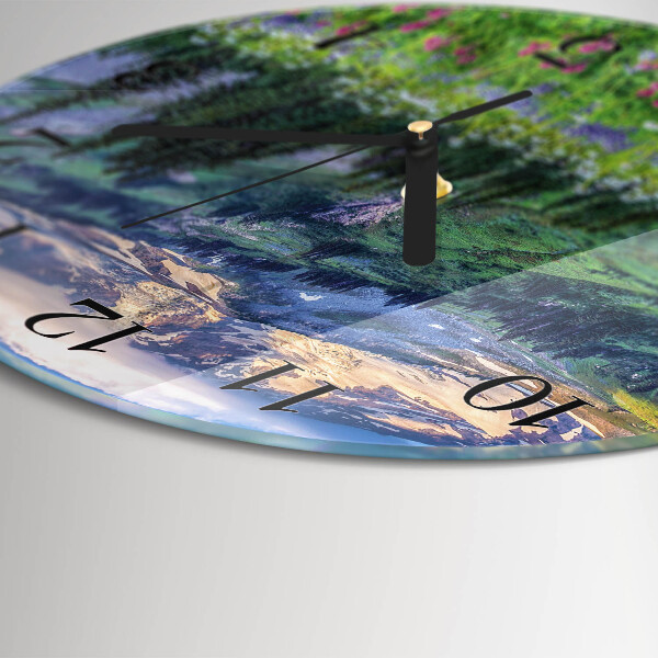 Round wall clock Meadow Mountain