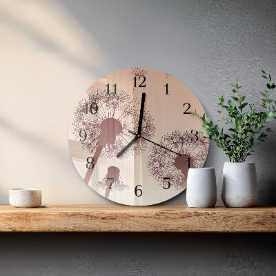 Round wall clock Dandelion