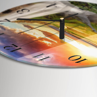 Round wall clock Waterfall