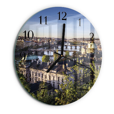 Round wall clock Prague