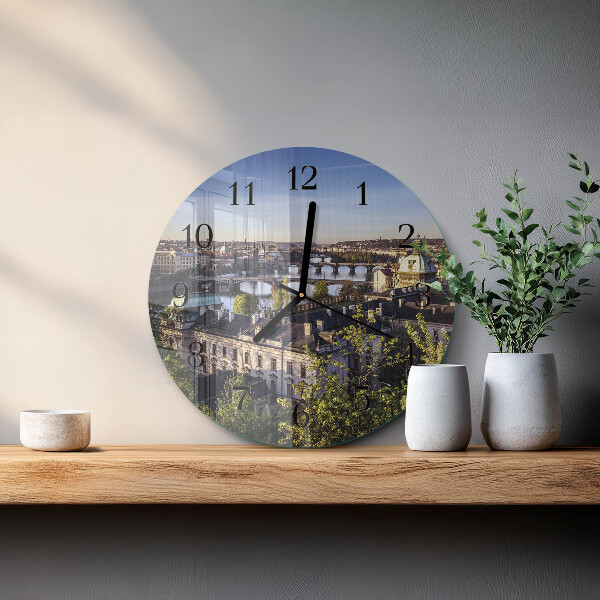 Round wall clock Prague
