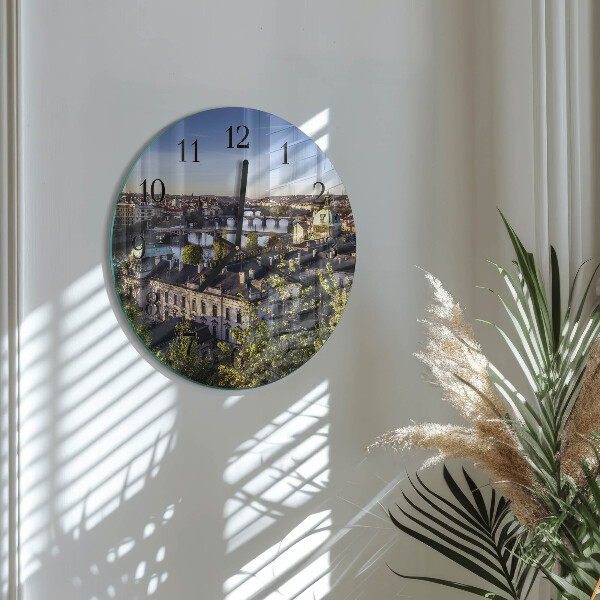 Round wall clock Prague