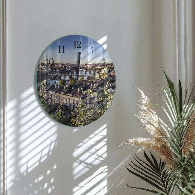 Round wall clock Prague