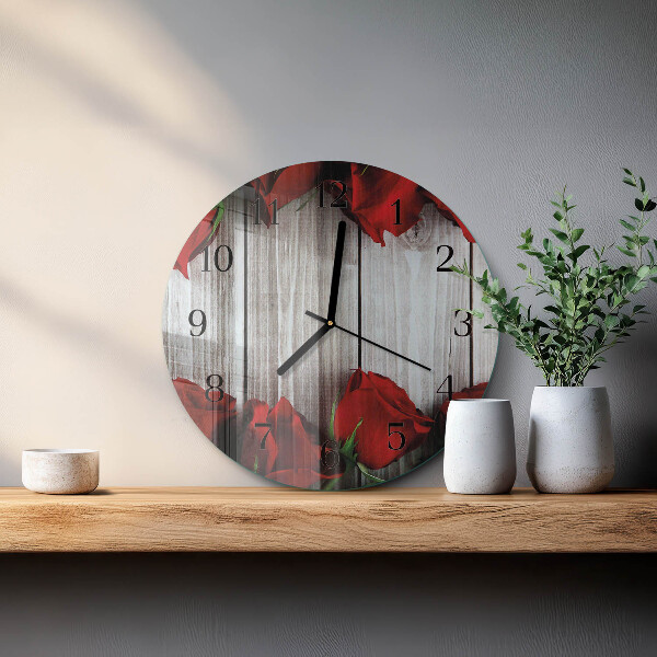 Round wall clock Rose Tablets