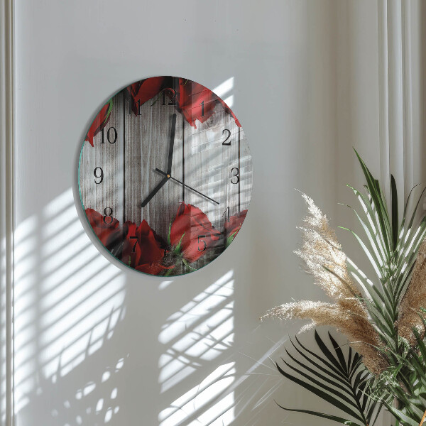 Round wall clock Rose Tablets
