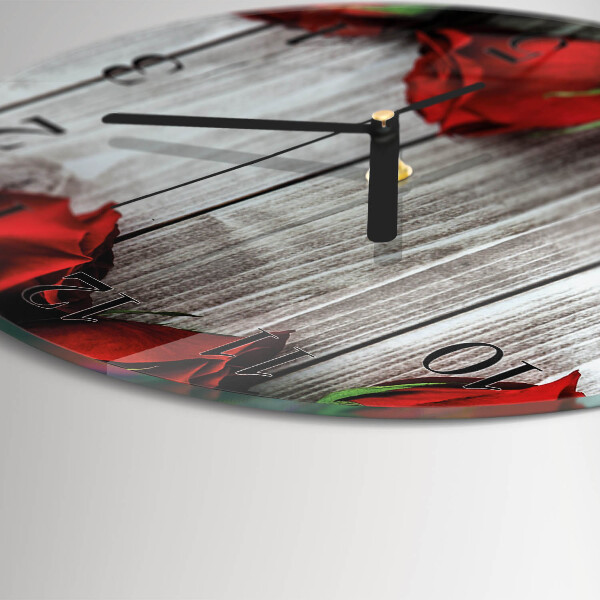 Round wall clock Rose Tablets