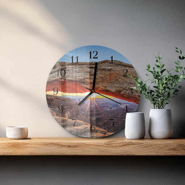 Round wall clock Grand Canyon