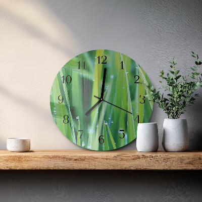 Round wall clock Grass