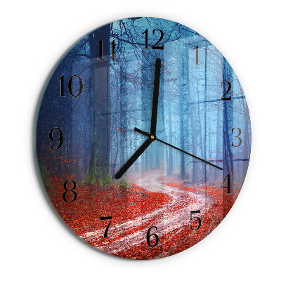 Round wall clock Forest Path