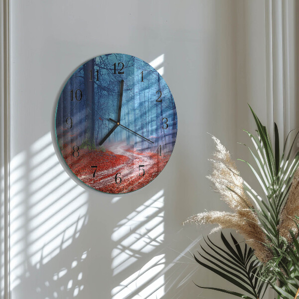 Round wall clock Forest Path