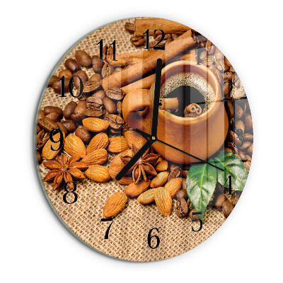 Round wall clock Cinnamon Almonds
