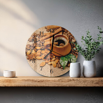 Round wall clock Cinnamon Almonds