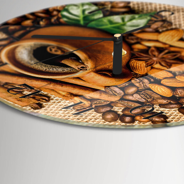 Round wall clock Cinnamon Almonds