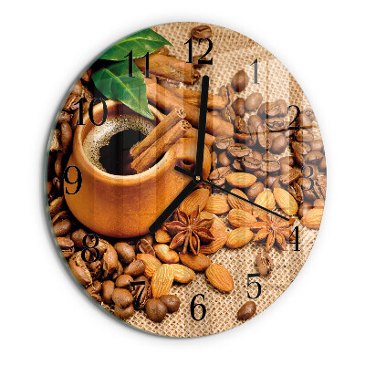 Round wall clock Cinnamon Almonds