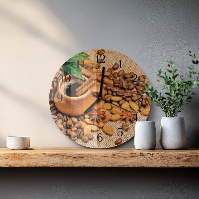 Round wall clock Cinnamon Almonds
