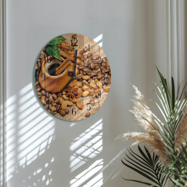 Round wall clock Cinnamon Almonds