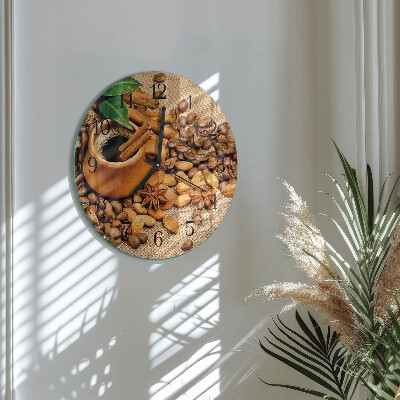 Round wall clock Cinnamon Almonds