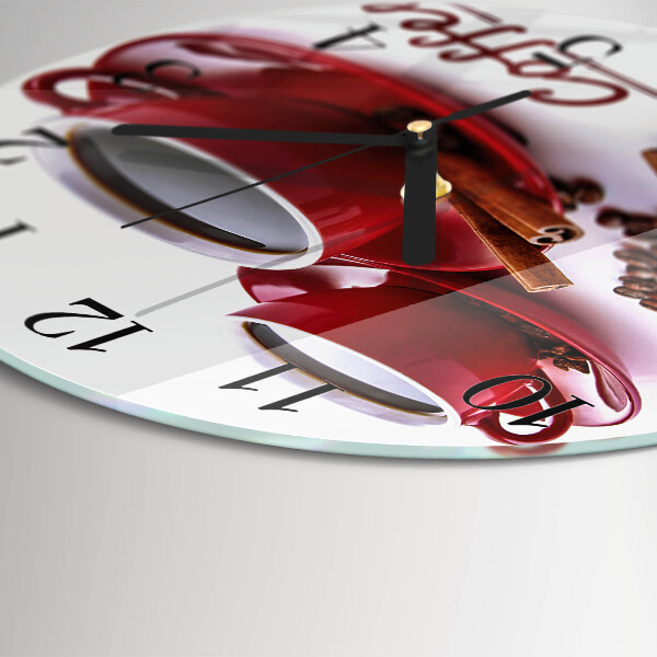 Round wall clock Cup of Coffee