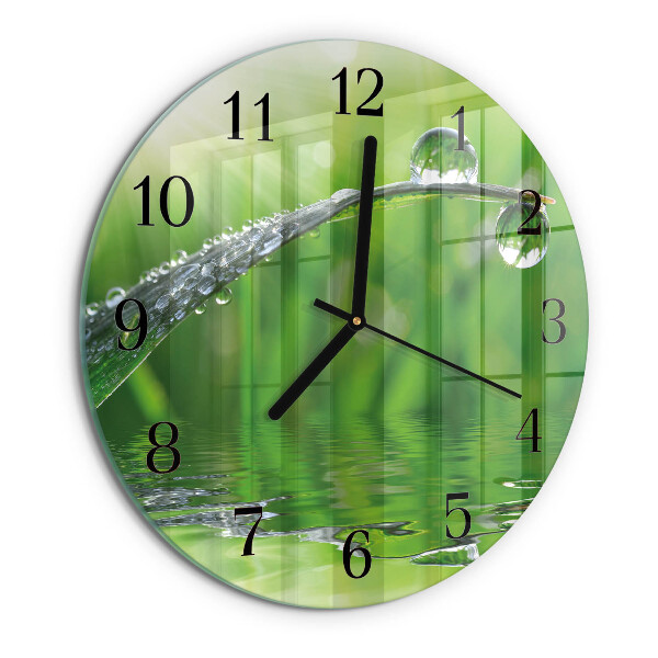 Round wall clock Dew Drops
