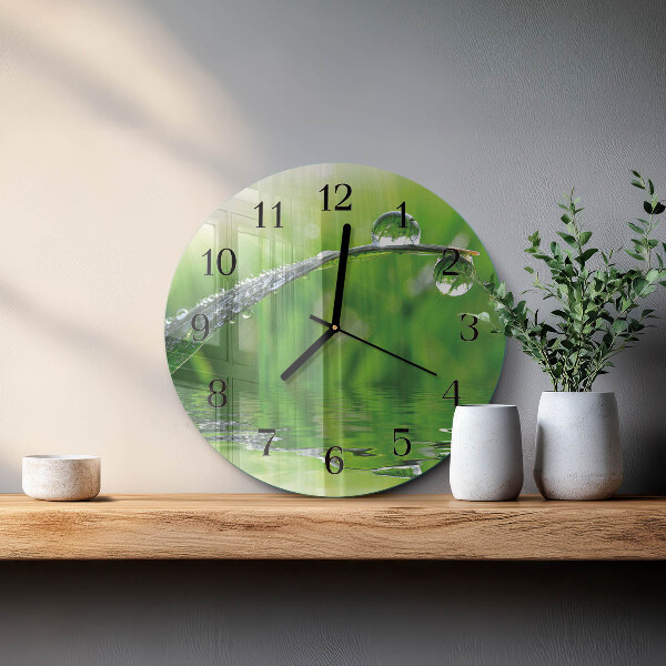 Round wall clock Dew Drops