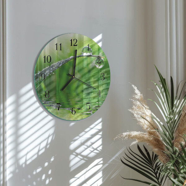 Round wall clock Dew Drops