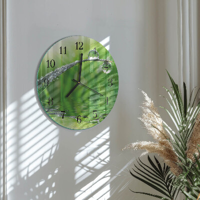 Round wall clock Dew Drops