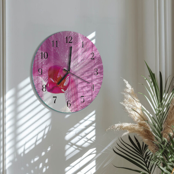 Round wall clock Orchid
