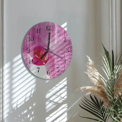 Round wall clock Orchid