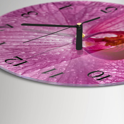 Round wall clock Orchid