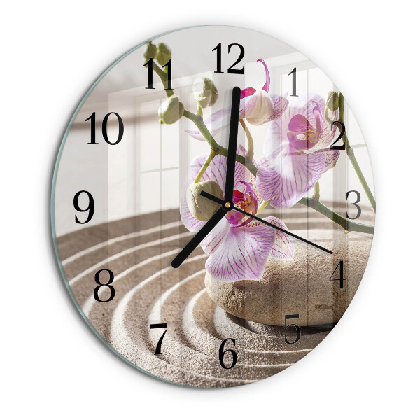 Round wall clock Sand Orchid