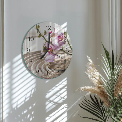 Round wall clock Sand Orchid